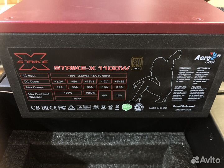 Блок питания aerocool Strike-X 1100w