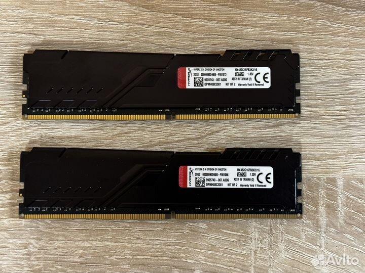 Kingston HyperX fury 16GB DDR4 3200MHz (2x8GB)