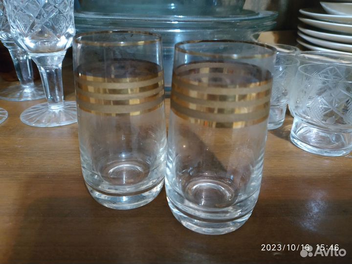 Рюмки, стопки и фужеры хрустальные и стеклянные