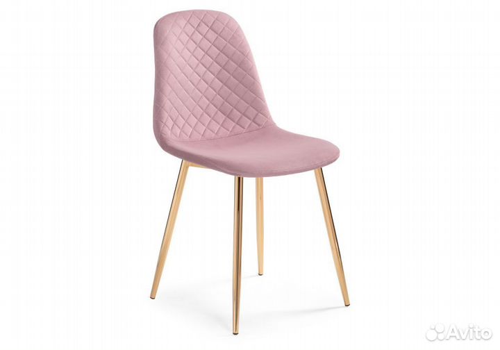 Стул на металлокаркасе Dabl light purple/ gold