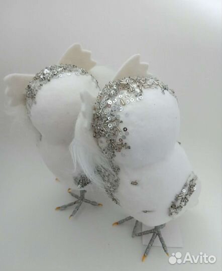 Сова новогодняя новая, интерьерная, декор на елку