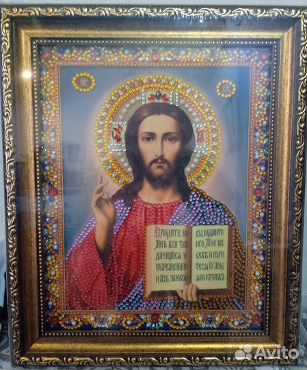Иконы ручной работы в технике алмазная мозаика