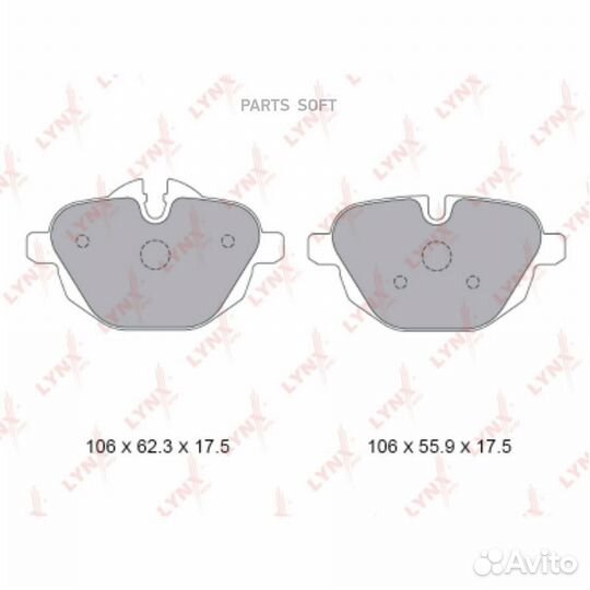 Lynxauto BD-1436 Колодки тормозные BMW 5 F10/F11/X