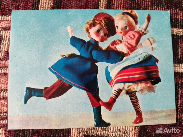 Открытки 147шт СССР Русский сувенир 1968 куклы