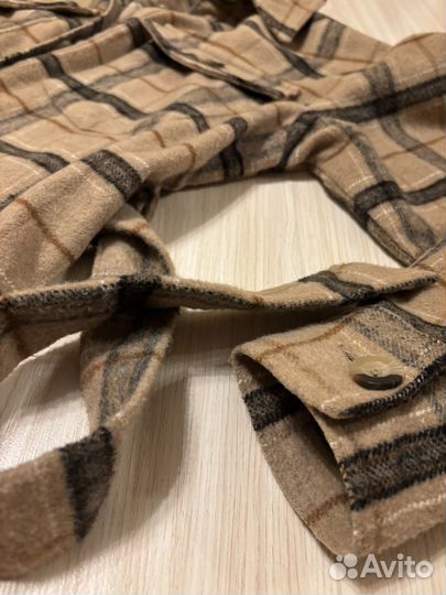 Рубашка в клетку теплая женакая XS-S
