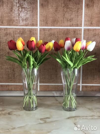 Цветы тюльпаны с имитацией воды