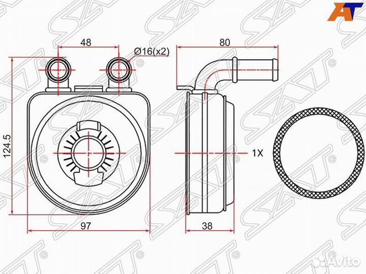 Радиатор охлаждения двигателя ST-1103.N0