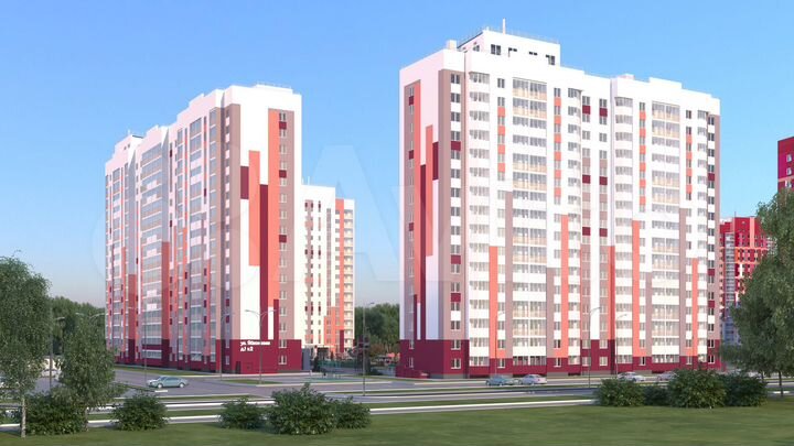 2-к. квартира, 60,8 м², 10/16 эт.