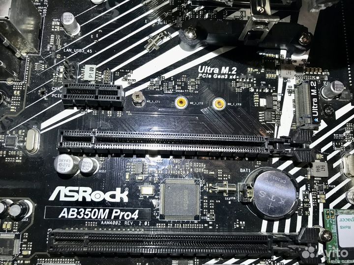 ASRock AB350M Pro4 Rev 2 01 + планка