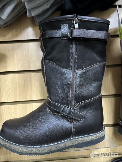 Сапоги мужские зимние монголки унты на нат. Меху
