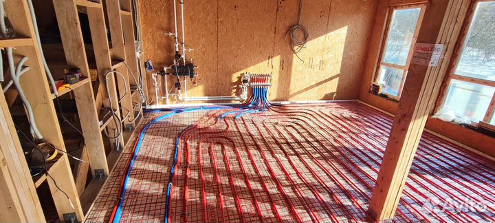 Монтаж водяного теплого пола, теплый пол отопление