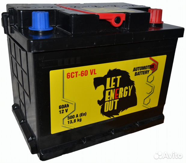 Акб 60 Let Energy Out обратная полярность