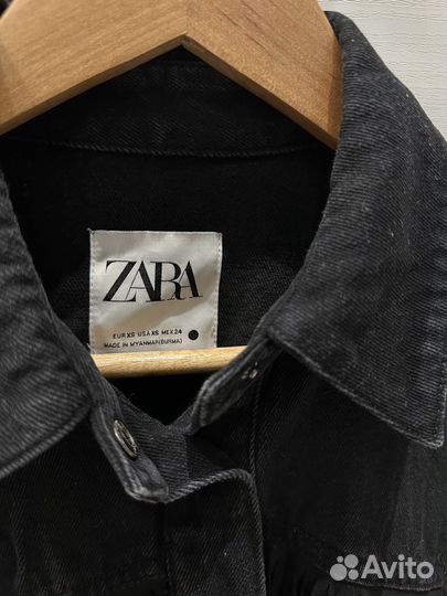 Джинсовая куртка рубашка zara