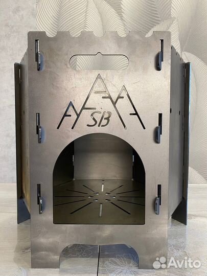 Печь 4 в 1 для казана, мангал, панель, очаг