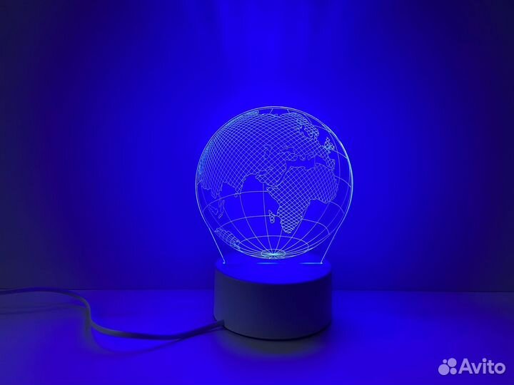 3д ночник Глобус