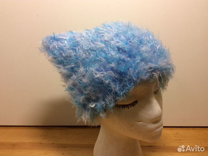 Моднючая шапочка с ушками «мохнатик»,53-56, арт265