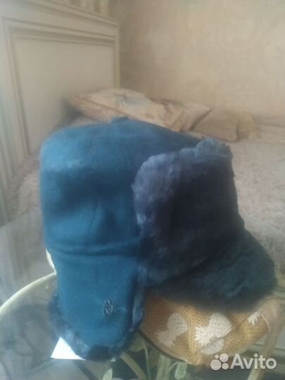 Шапка ушанка зимняя меховая с козырьком Размер 56