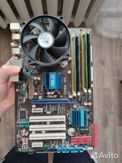 Комплект с материнской платой asus на LGA 775, про