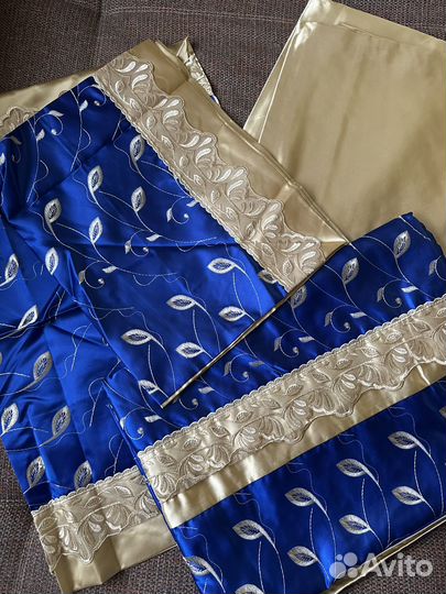 Комплект постельного белья евро шелковый