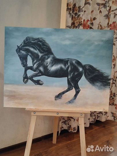 Лошадь Картина на холсте большая