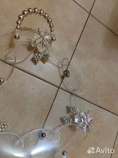 Блюдо серебро