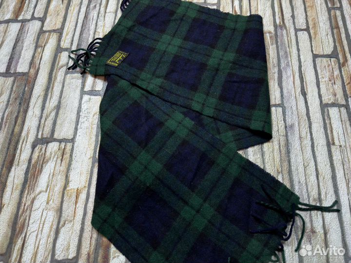 Итальянский Шерстяной Клетчатый Шарф Тартан