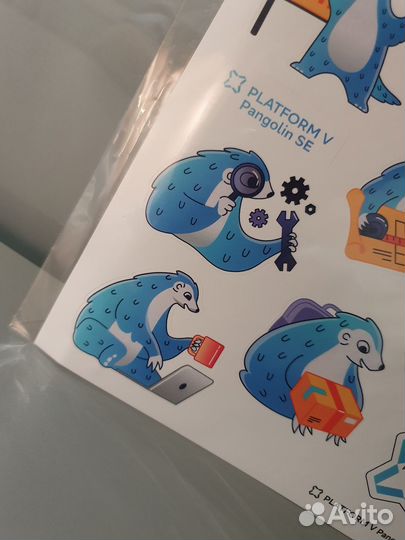 Набор стикеров Платформа Панголин, x 12