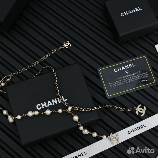 Chanel цепочка чокер с жемчугом ожерелье NEW