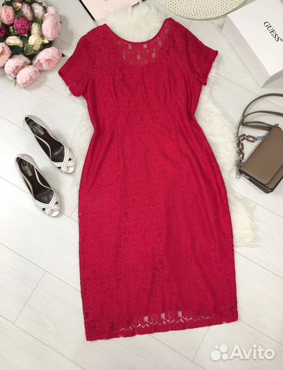 Платье миди кружево, подклад хлопок 52