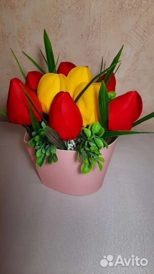 Букет тюльпанов из мыла