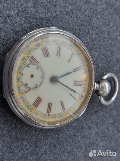 Часы карманные в серебе антиквариат