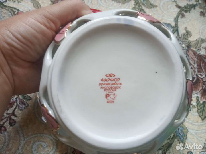 Ваза. Настоящий фарфор ручной работы. Кисловодск