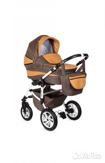 Коляска 2 в 1 эко кожа + текстиль