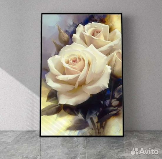 Картина маслом розы Картина в дом