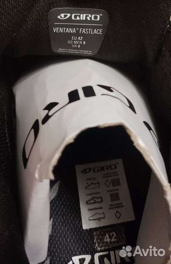 Велотуфли Giro ventana fastlace 42 EU