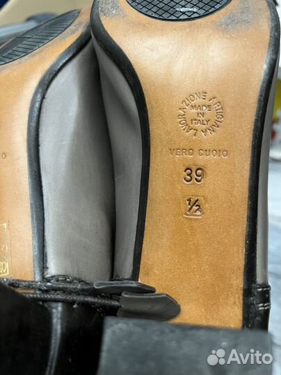 Ботильоны кожаные