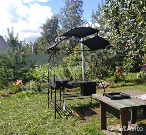 Мангал с крышей