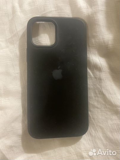 Чехол силиконовый черный на iPhone 12 айфон 12