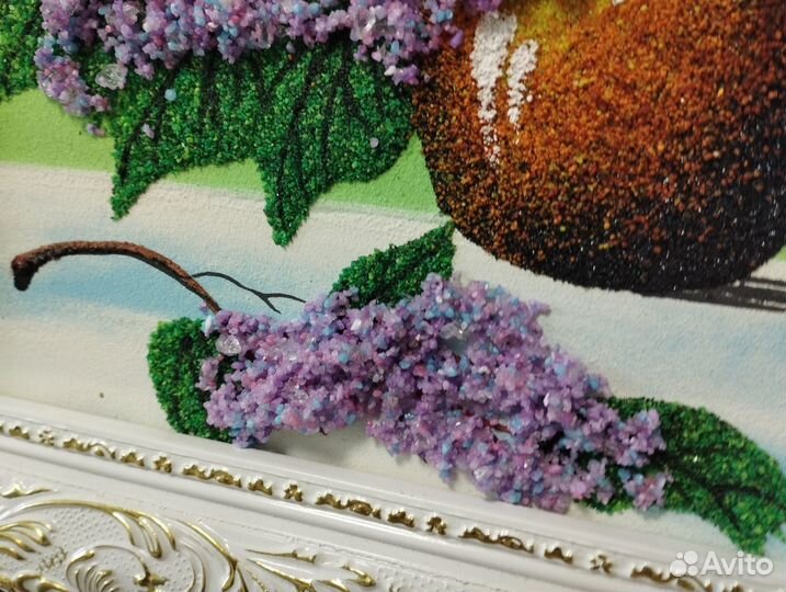 Картина из уральских самоцветов 