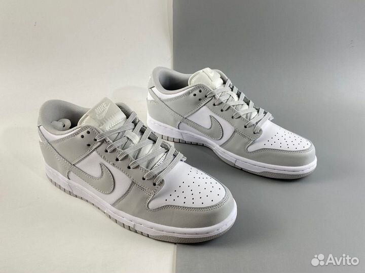 Кроссовки Nike Dunk low grey серые данки