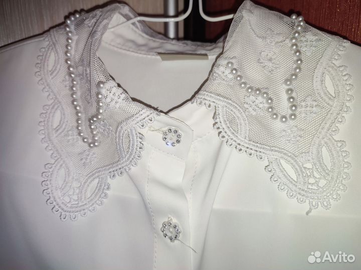 Блузка школьная+брюки