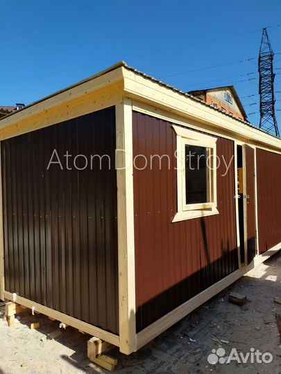 Бытовка деревянная утепленная с электрикой