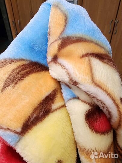 Плед детский плюшевый новый 100130 см