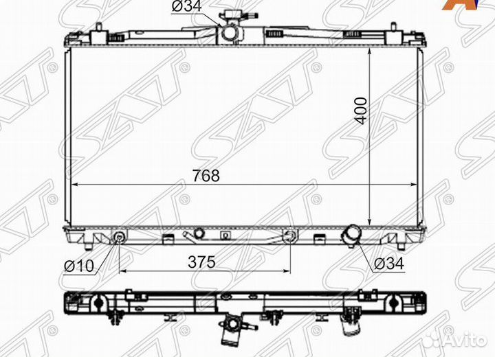 Радиатор охлаждения toyota camry 50/55