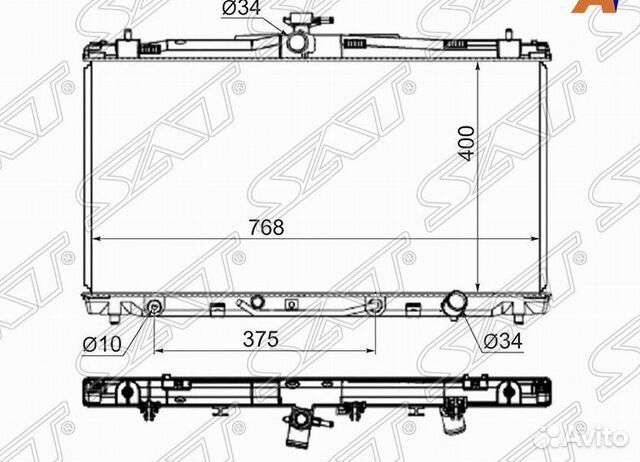 Радиатор охлаждения toyota camry 50/55