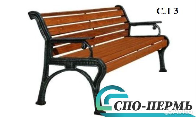 Скамейка парковая чугунная Сл-11 (Скамейки / урны)