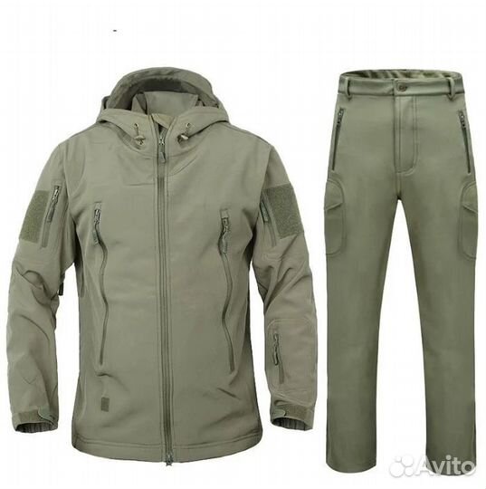 Softshell тактический костюм демисезон с флисом