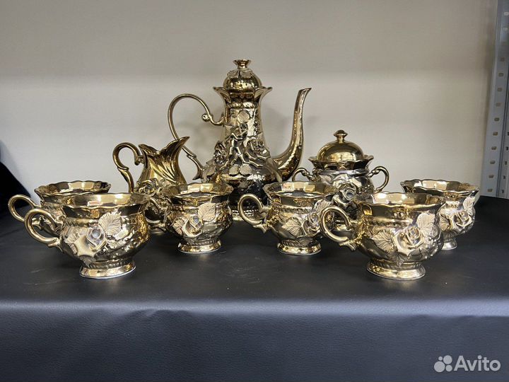 Чайный сервиз Роза золотая