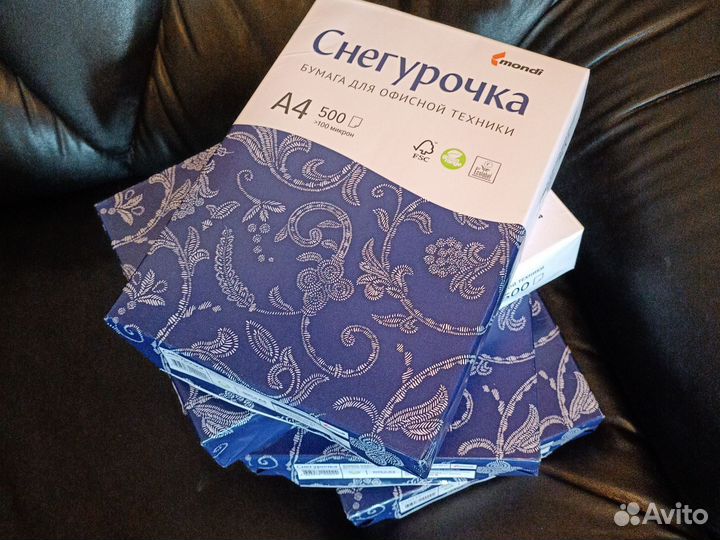 Бумага А4 снегурочка 500 л