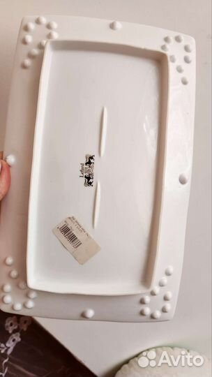 Блюдо фарфор Lefard со стразами новое